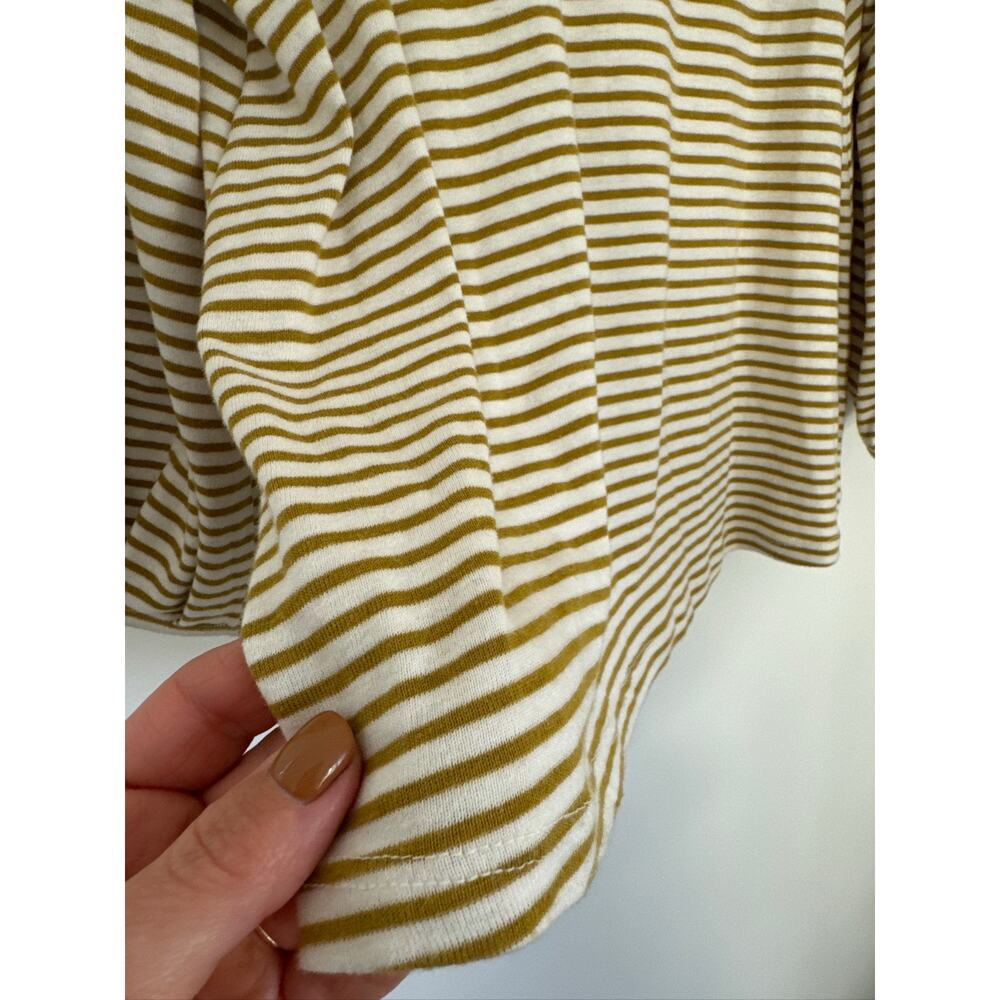 Anthropologie eri + ali Must Striped Puff Sleeve Top - Small - Picture 7 of 7